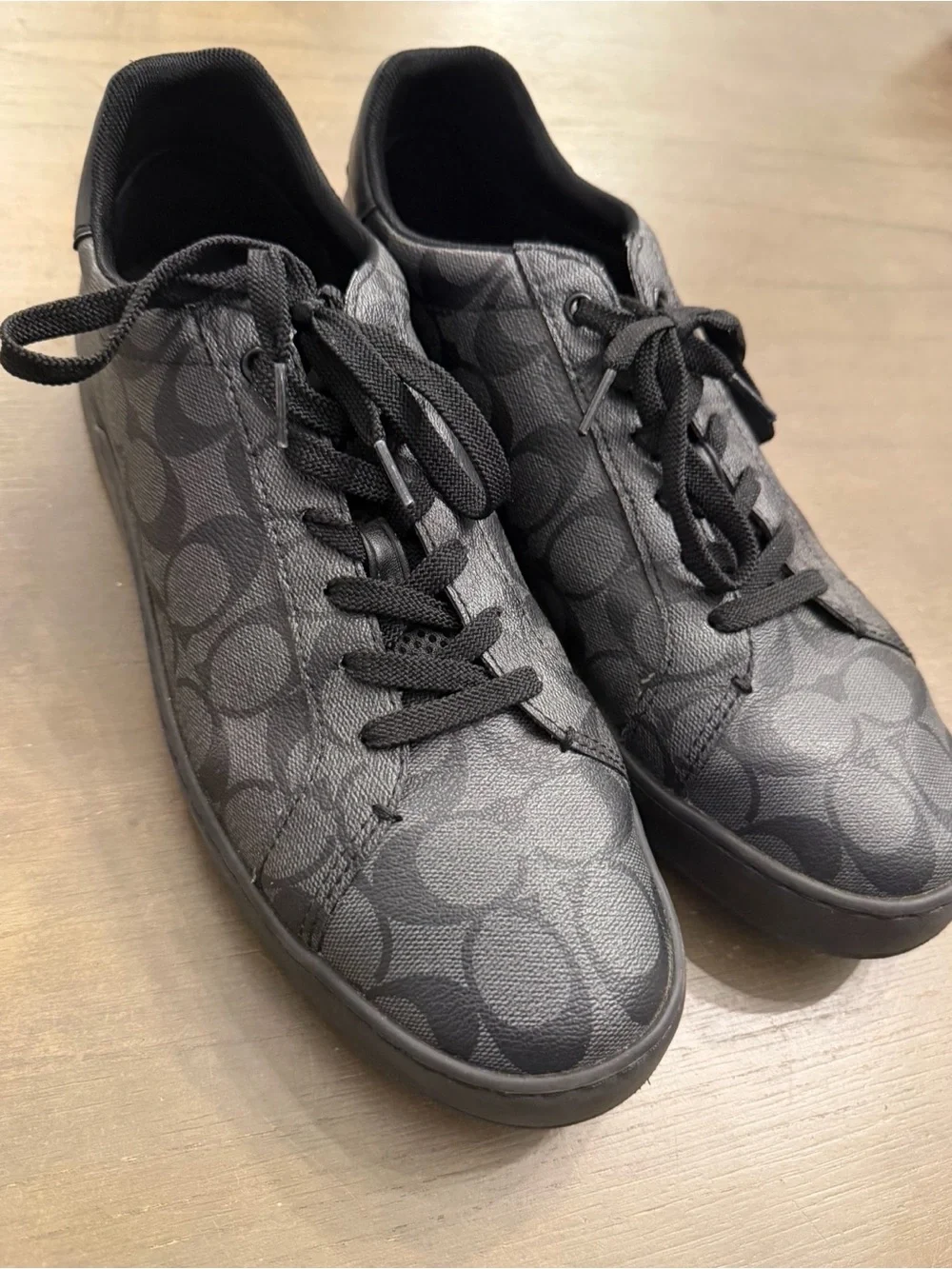 Coach Men's Black Signature Low-Profile Sneaker